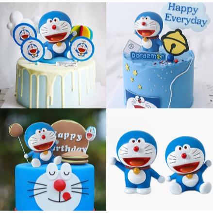 hiasan/dekorasi kue model doraemon