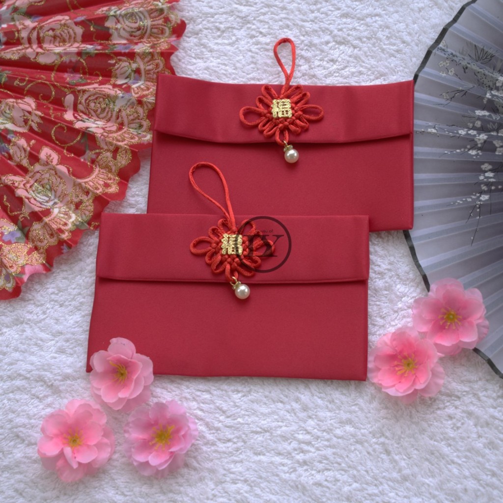 

Amplop Fu kain/amplop Angpao uang perhiasan Satin Tassel