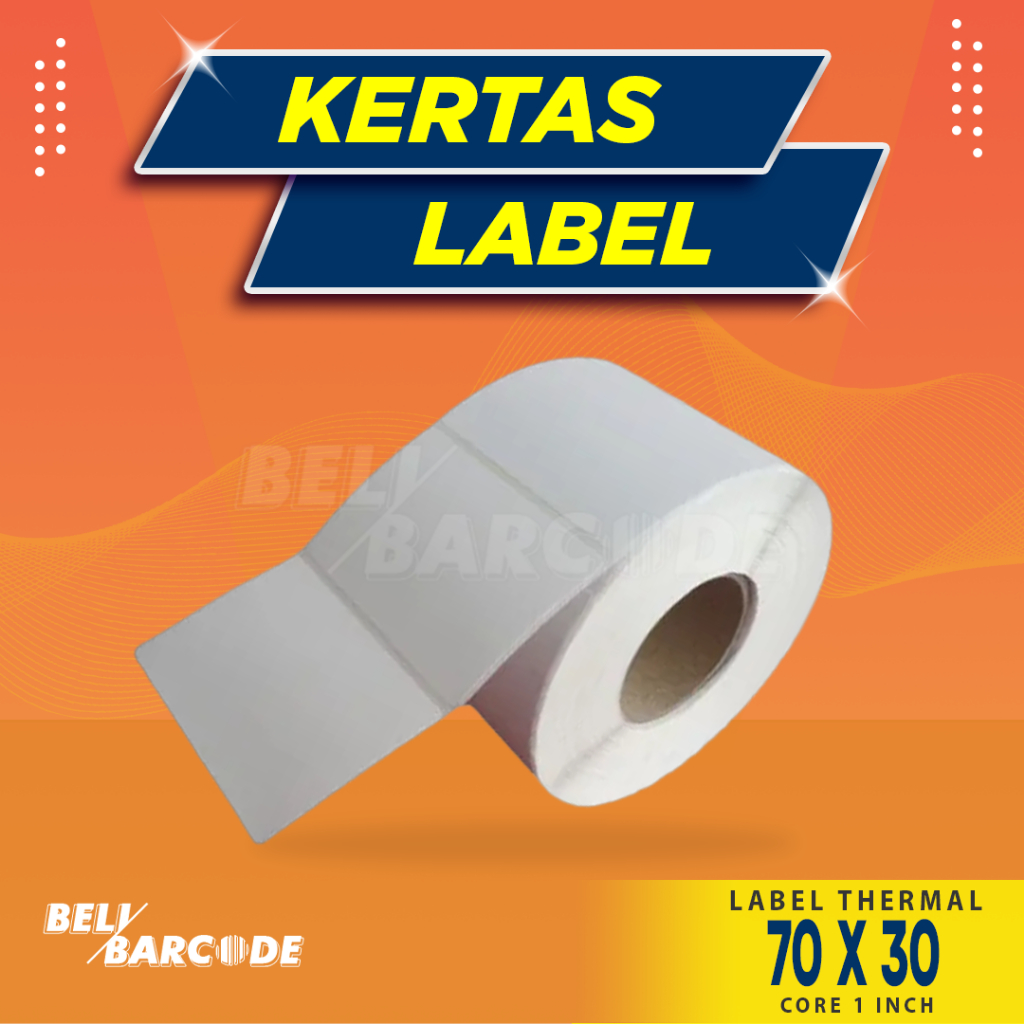 

Stiker Label 70x30 1Line Isi 1000Pcs 70 x 30 Thermal Core Kecil