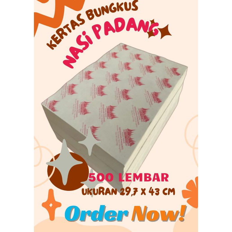 Kertas Bungkus Cover Nasi Padang (custom)