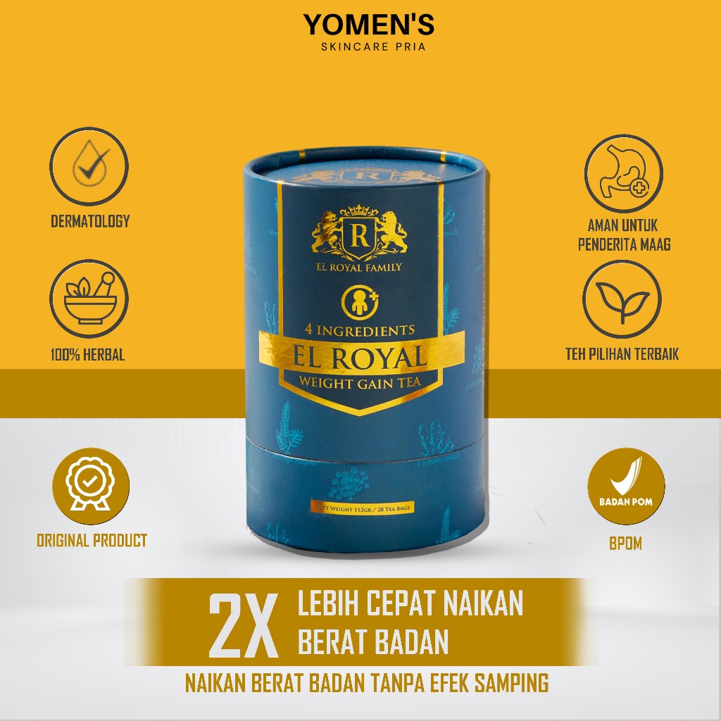 

El Royal Weight Gain Tea Teh Herbal Sehat Alami Penambah Penggemuk Berat Badan Wanita Cewek Menambah Penafsu Makan