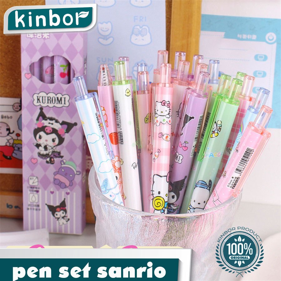 

4PCS pen gel set sanrio/ Pulpen gel mekanik 0.5mm/ cinamoroll ( KINBOR )