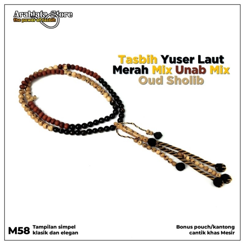 Tasbih Yuser Laut Merah mix Unab mix Oud Sholib