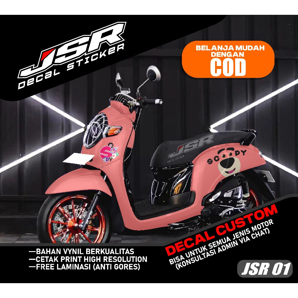 Decal Full Body Full block Dekal Full Body Scoopy Variasi Sticker Full body Scoopy Terbaru Stiker Fu
