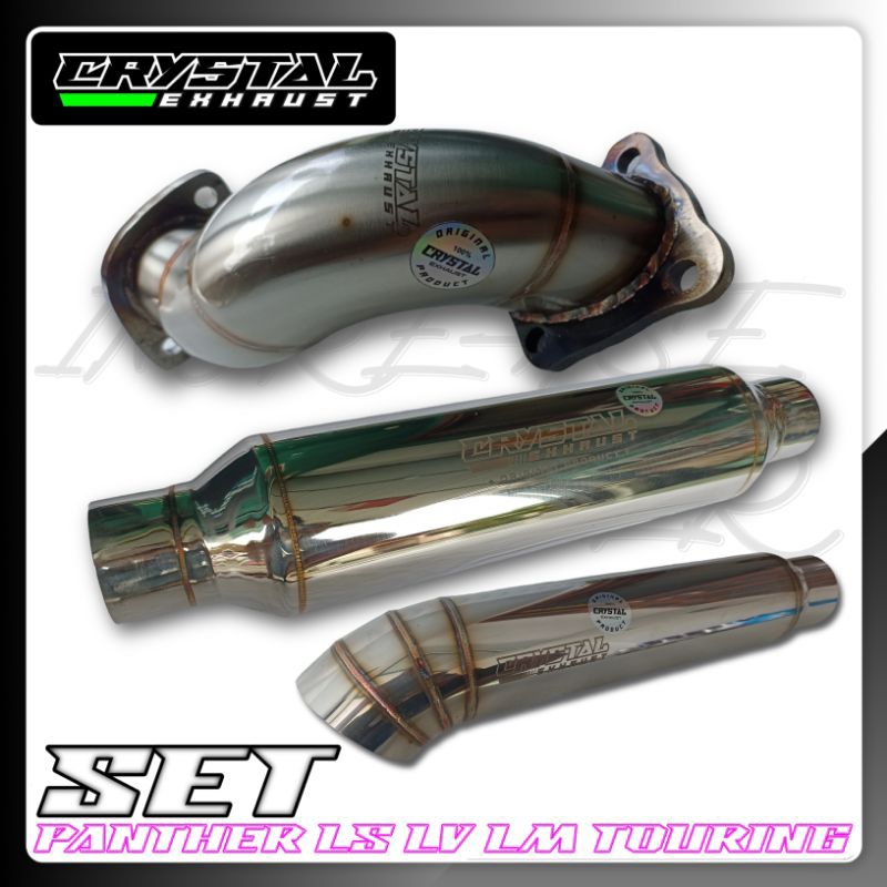 FULL SYSTEM KNALPOT MOBIL PANTHER TURBO PANTHER LM 2.5 CRYSTAL EXHAUST/ knalpot mobil panther turbo/