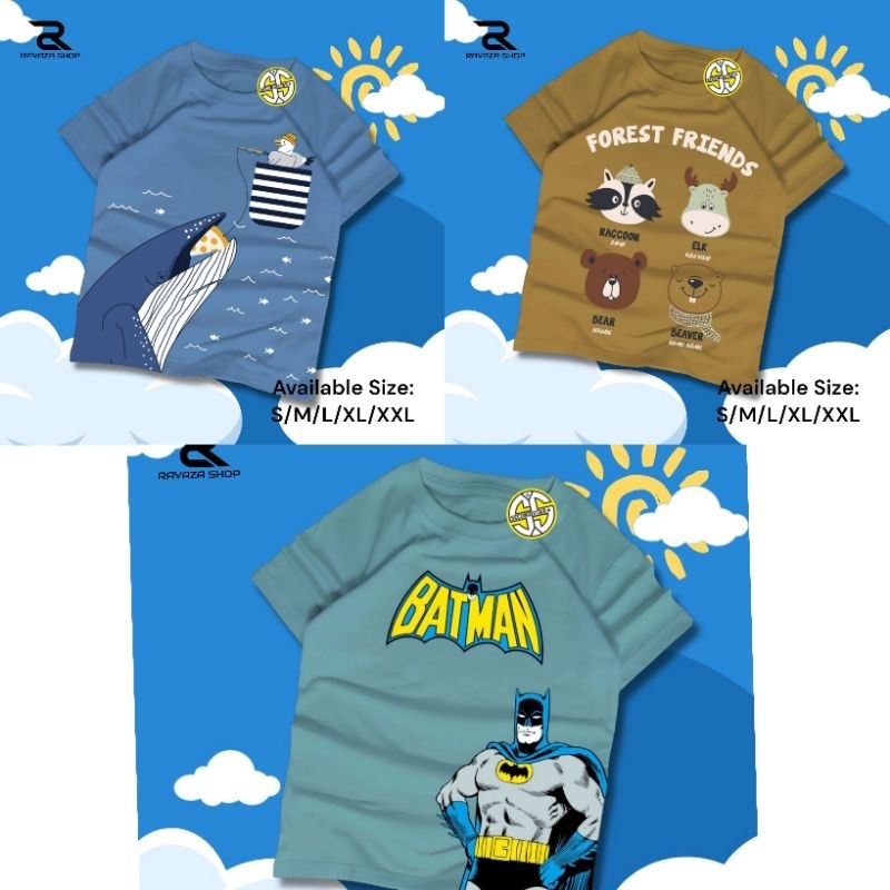 KAOS ANAK COWOK SECOND STAR PREMIUM 1-12 TAHUN /KAOS DISTRO ANAK COWOK
