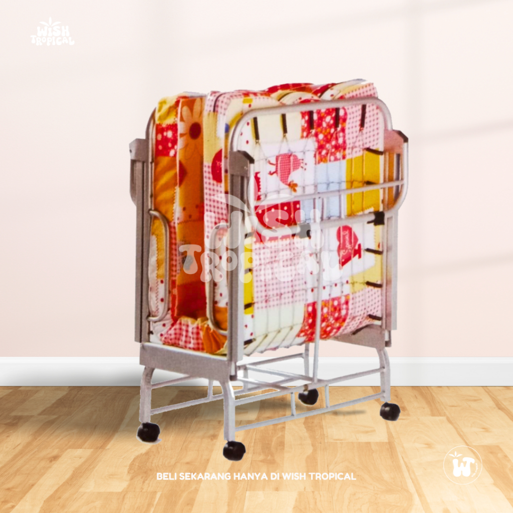 [KHUSUS SBY, FREE ONGKIR] Kasur Lipat Besi / Folding Bed Besi Karakter / Ranjang Besi Lipat