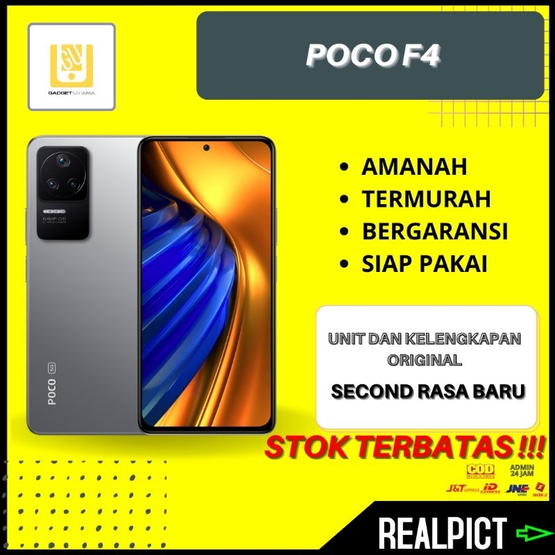 HANDPHONE HP GAMING POCO F4 5G RAM 8 256 ORIGINAL BERGARANSI SIAP PAKAI