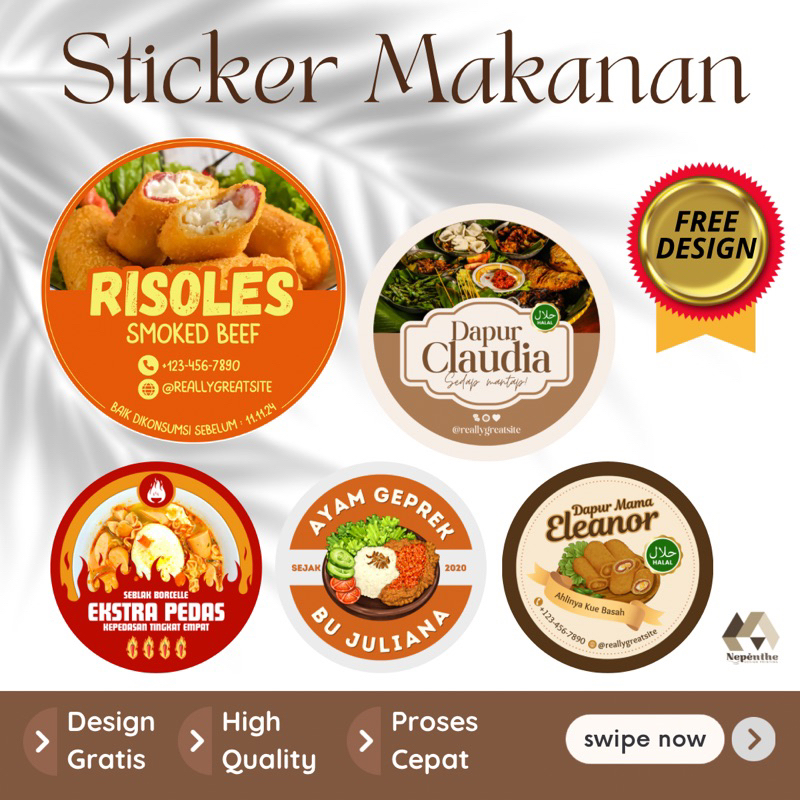 

CETAK STIKER LABEL CUSTOM MURAH LABEL LOGO OLSHOP MAKANAN DLL