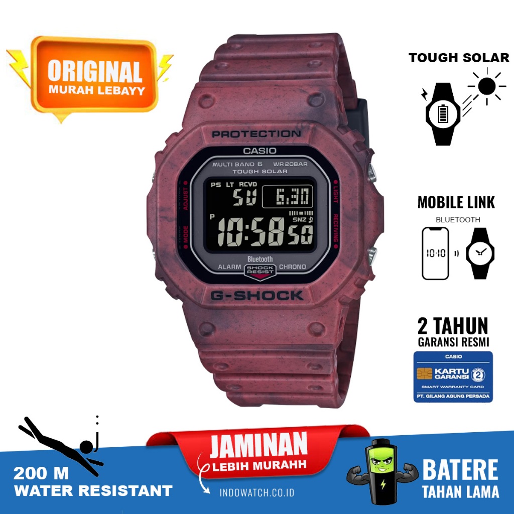 Casio G-Shock GW-B5600SL-4 gwb5600 gw b5600 original garansi resmi