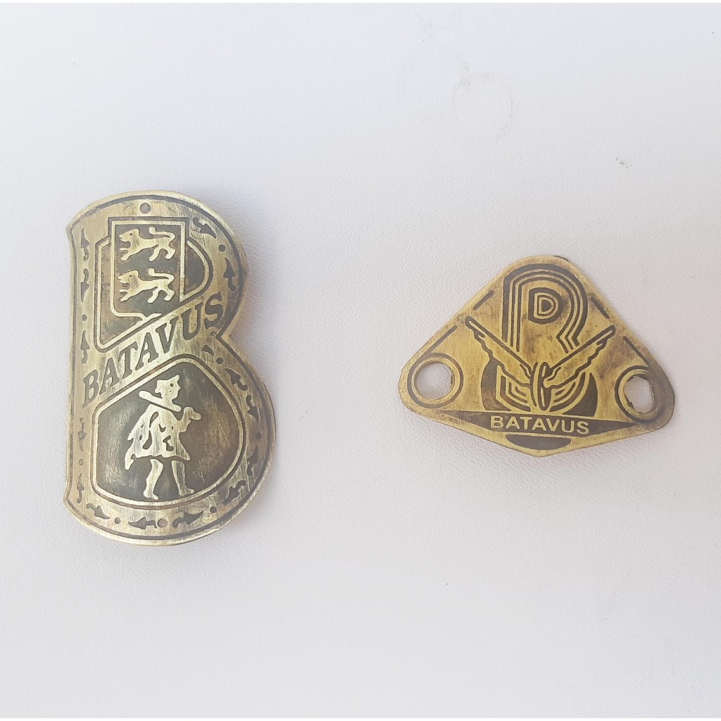 set BATAVUS - Plat Emblem Logo Sepeda Ontel Jawa Merk batavus - B182 - MK Aluminium
