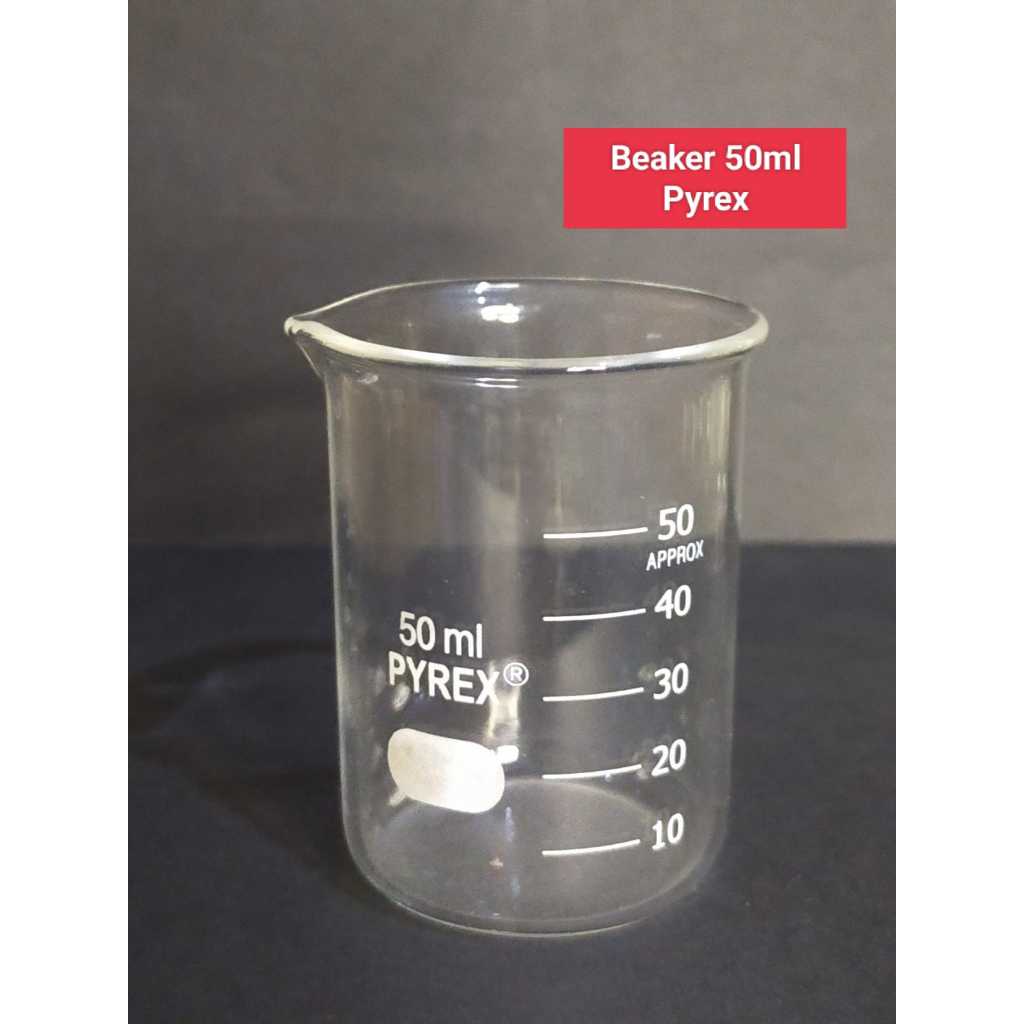Beaker glass pyrex 50 ml tahan panas low form gelas piala 50ml