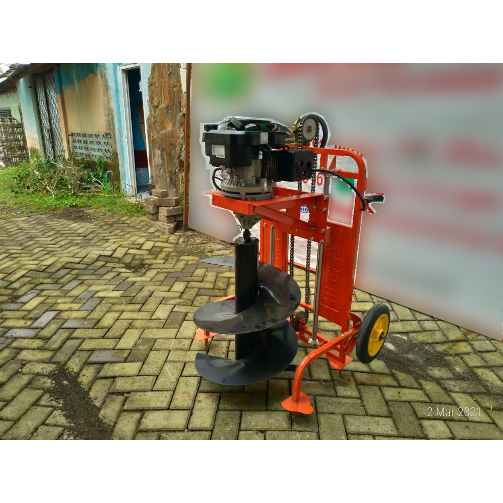 Alat Mesin Bor tanah duduk untuk tanam pohon membuat lobang diameter 50 - SAAM Earth Auger