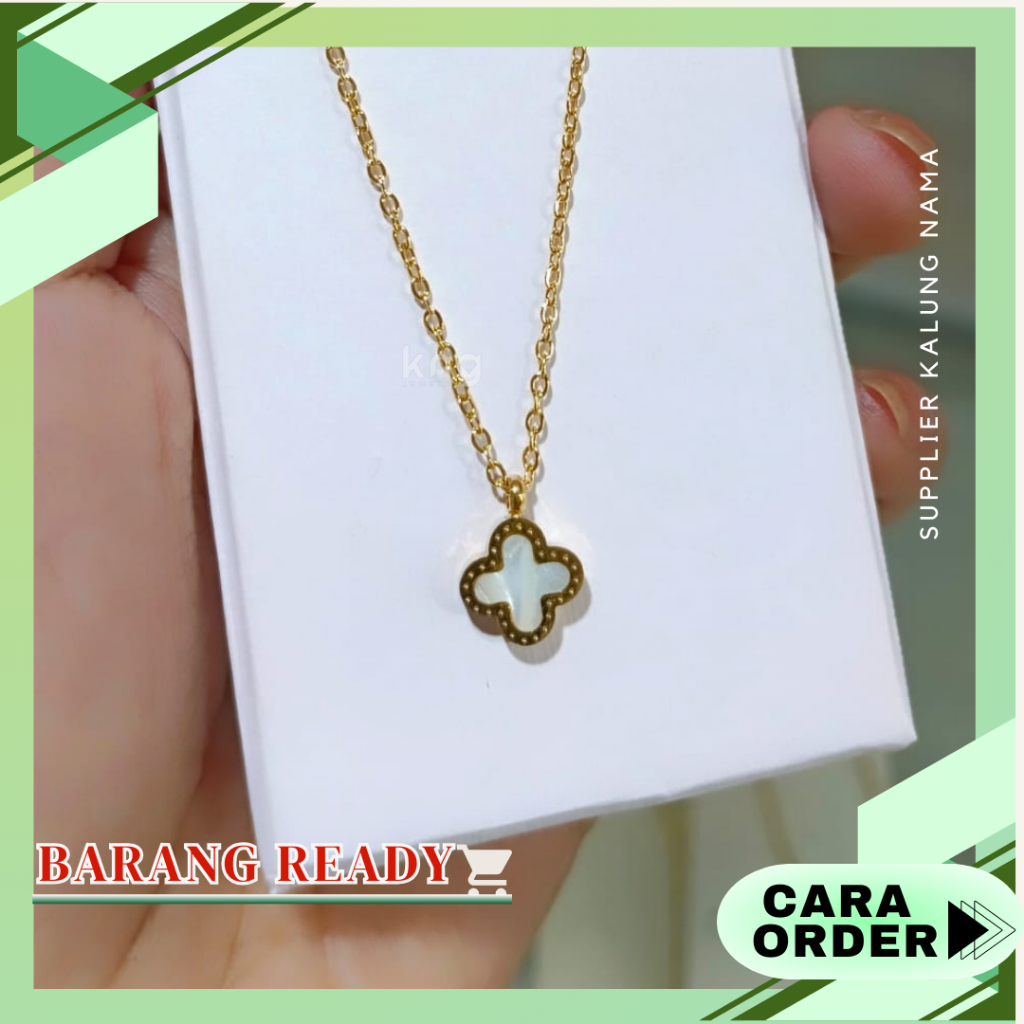 BARANG READY | TITANIUM KALUNG NAMA WANITA / KALUNG PADI / KALUNG HELLO KITTY / KALUNG SET / KALUNG 