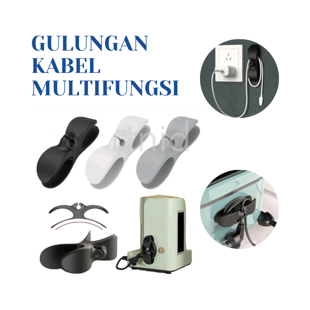 GULUNGAN KABEL SERBAGUNA FREE PEREKAT WARNA PUTIH