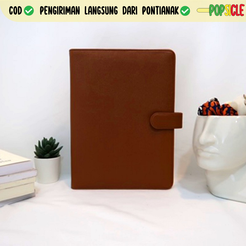

Binder Polos Flashee Coklat Muda B5 26 Ring Agenda Polos Cover Binder Kulit Sintetis Polos B5 Organizer Termurah