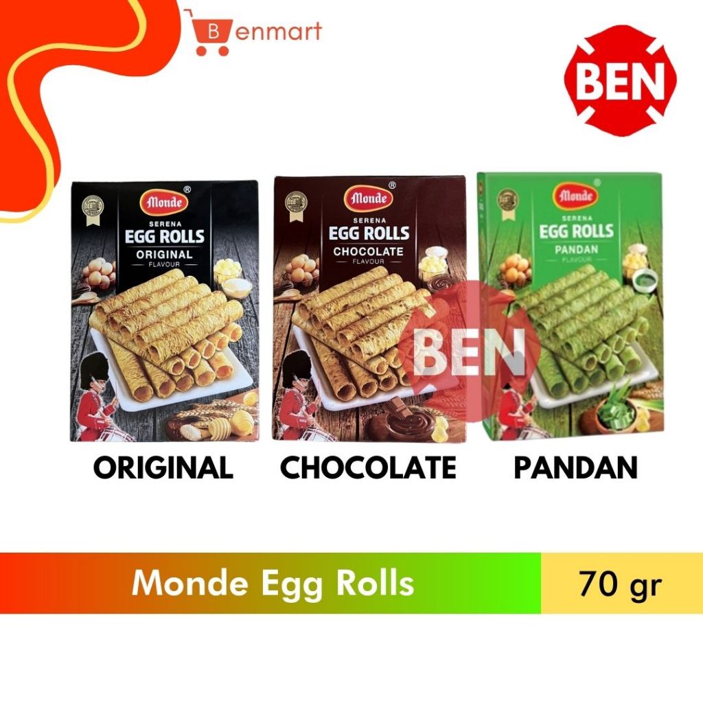 

Monde Serena Egg Rolls ORIGINAL / CHOCOLATE / PANDAN 70gr