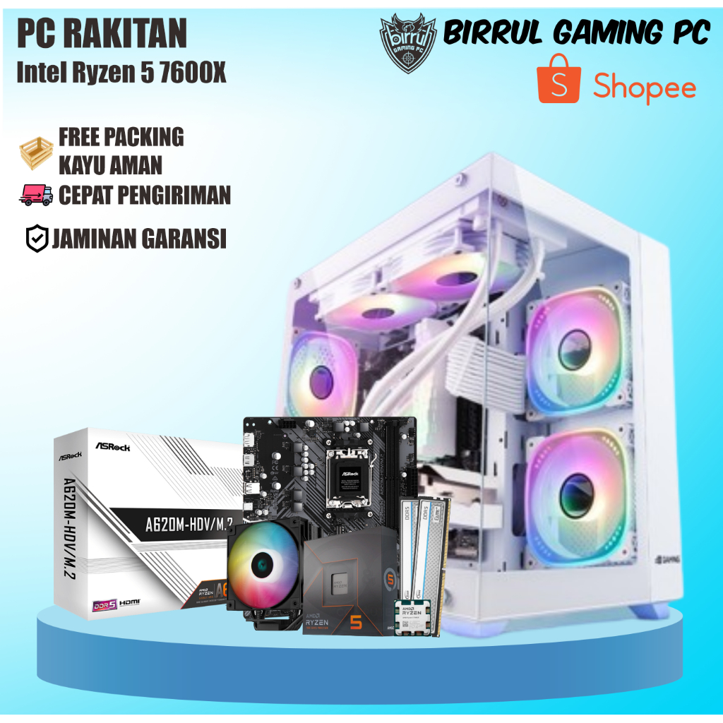 PC GAMING DDR5 Ryzen 5 7600X I 16GB I 256GB I 1TB I RX 6700 XT 12Gb