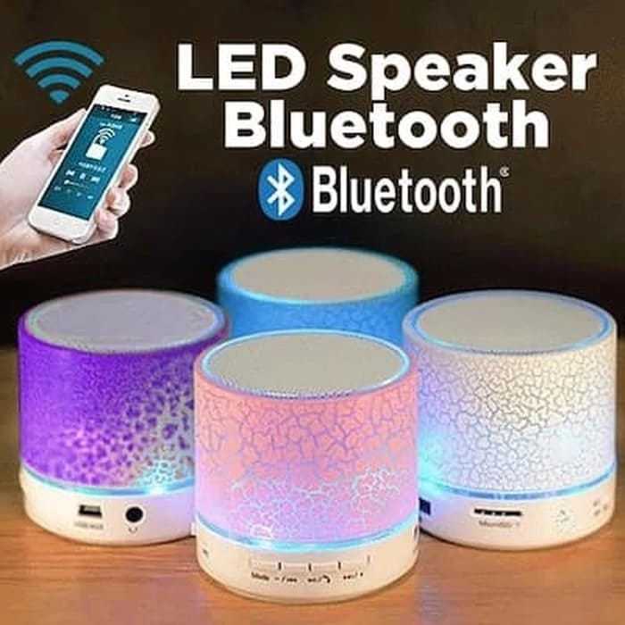 Speaker Mini Usb Bluetooth Portabel Retak Lampu Led Music Box s6 s10