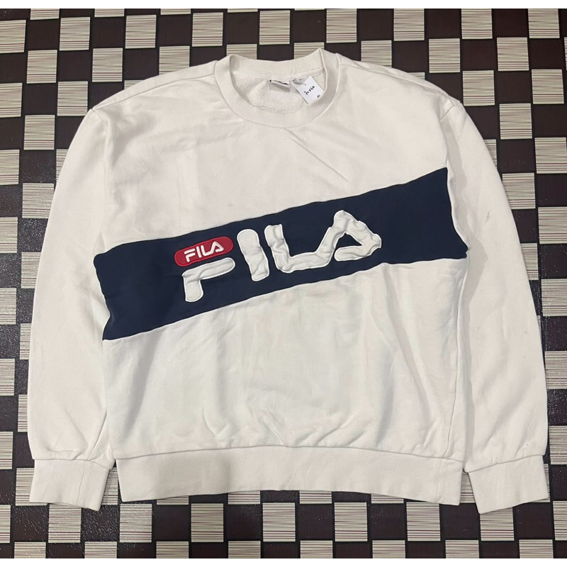Nama CREWNECK HOODIE FILA 3 TONE BIG LOGO / SECOND ORIGINAL