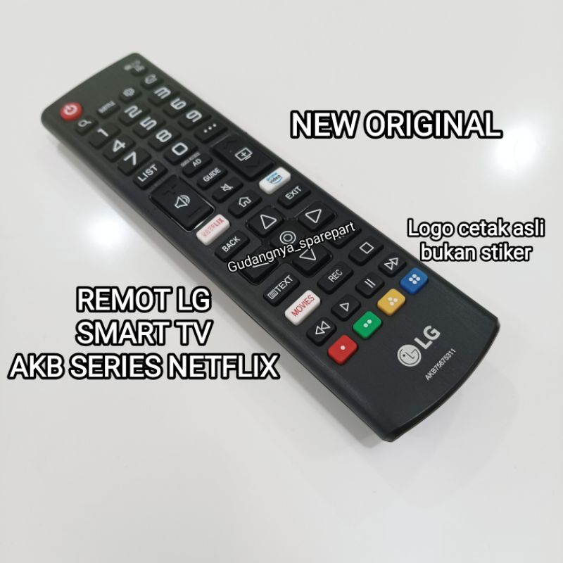 Remote Remot LG TV Smart led lcd 100% Asli Ori Original Netflix Prime Video Akb75675311