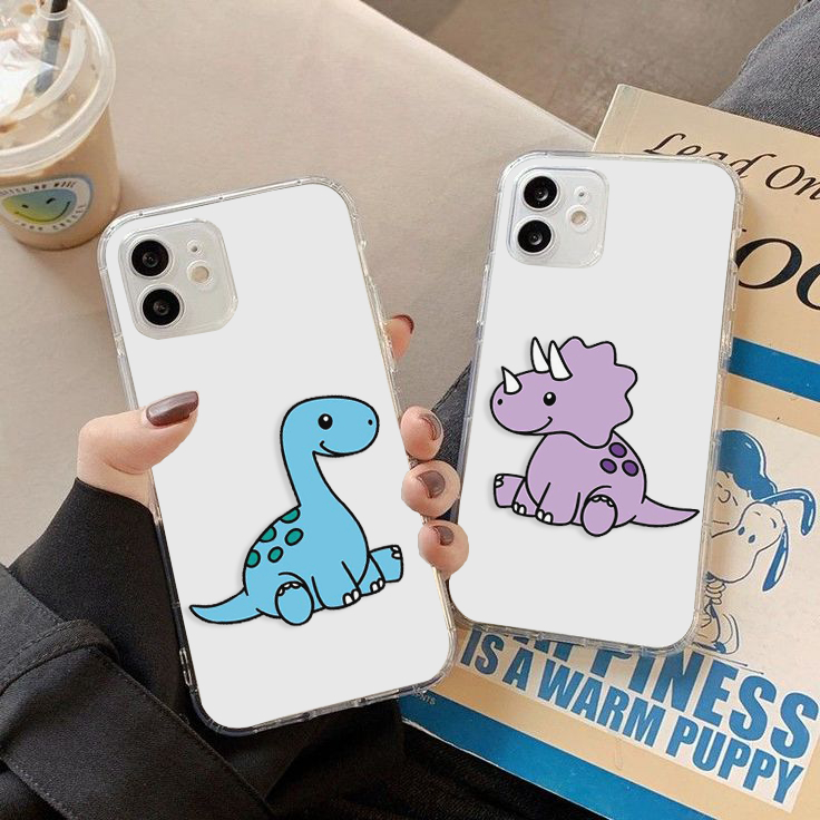 Case Couple All Type Anti Crack Softcase Bisa Custom Untuk Couple Desain Dino