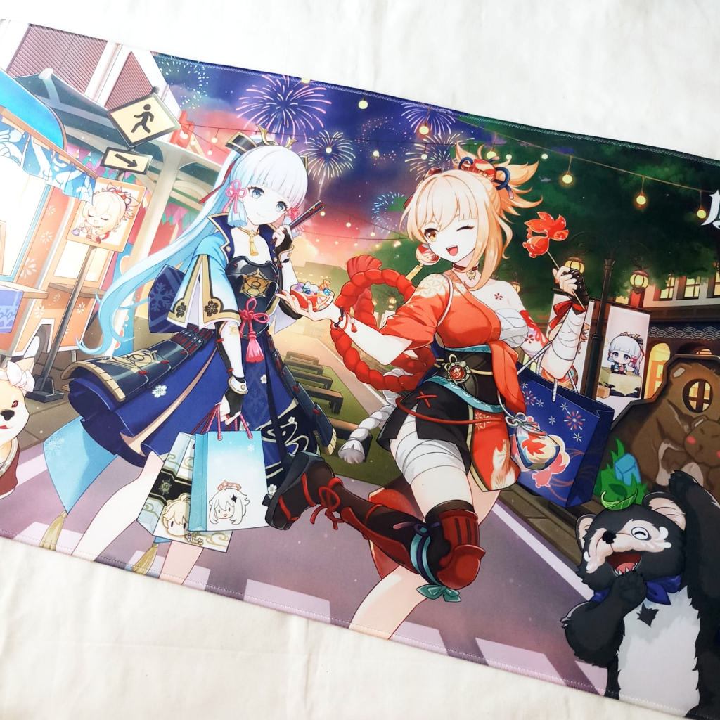 Festival Kenangan Teyvat Merchandise Yoimiya dan Kamisato Ayaka Genshin Impact 2023 Ticket Standee A
