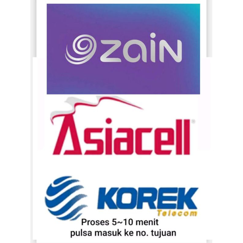 Pulsa dan internet data Iraq Pulsa Asiacell Korek Telecom Zain