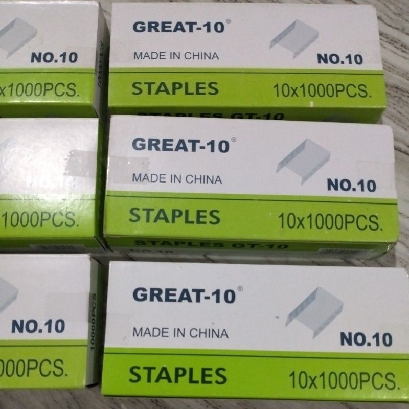 

STAPLES GT-10 NO 10 10 X1000 PCS