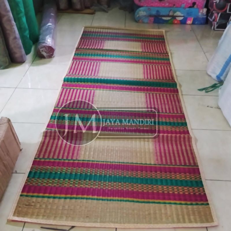 Tikar Mendong Klasik Motif BAKI | Tikar Pandan Tradisional Ukuran JUMBO Asli Tebal