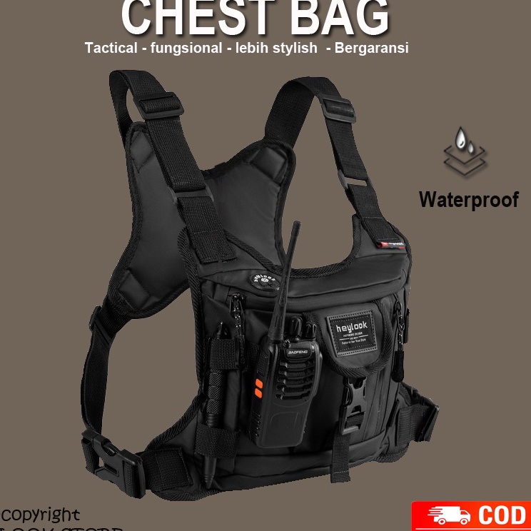 Super Ngetrends  Promo tas dada outdoor pria tactical adventure pelindung dada waterproof berkualita