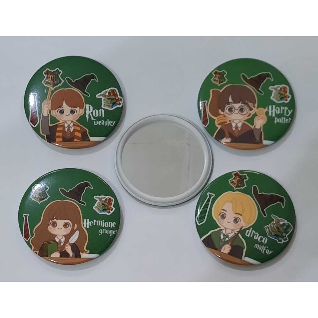 Freebies Murah Handmirror Harry Potter, souvenir Cermin mini Harry potter, bisa custom desain sendir