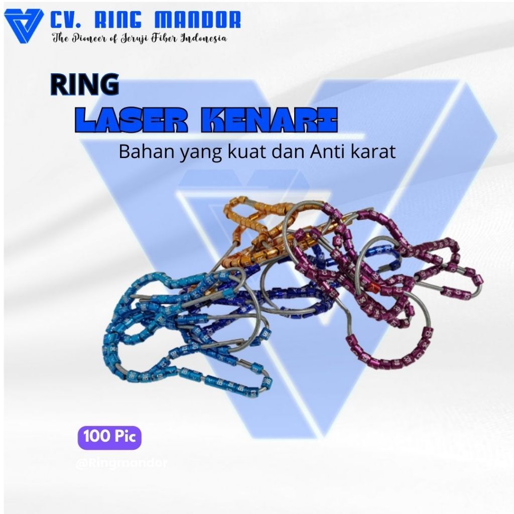 Sample Ring Burung Laser Kenari per 100 butir
