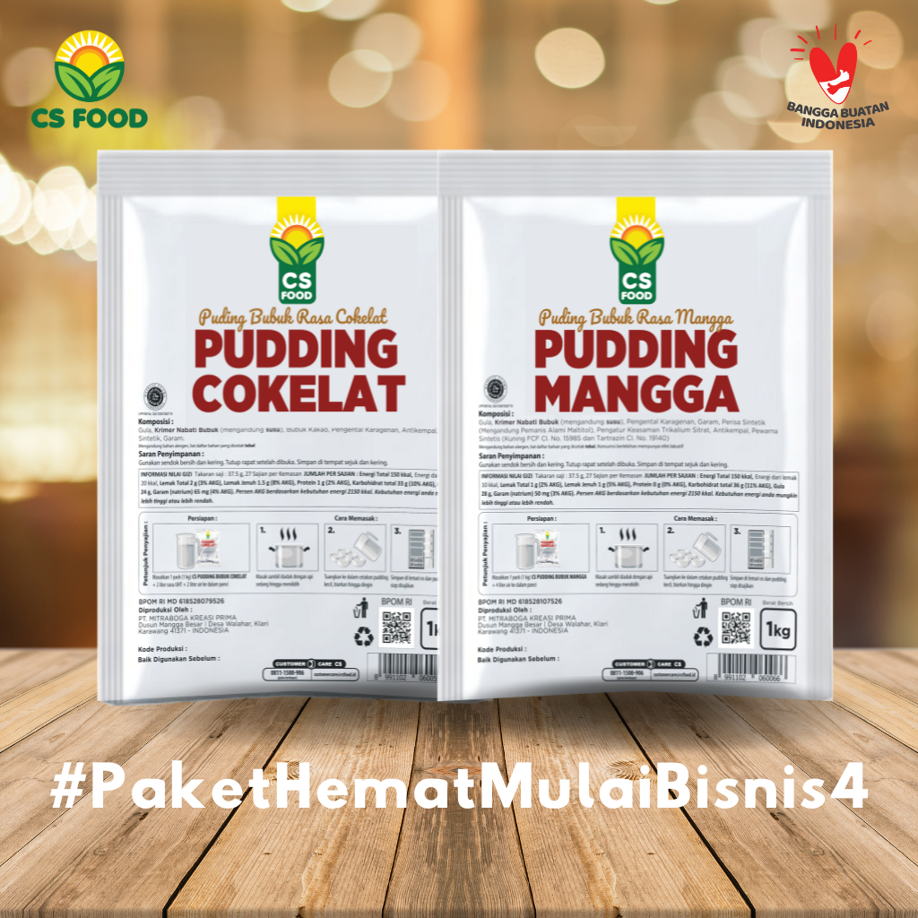 

Paket Hemat Mulai Bisnis 4 (Pudding Cokelat + Pudding Mangga)