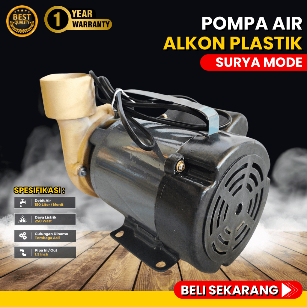 Pompa air modifikasi pipa 1,5 inc pompa listrik alkon plastik debit air besar HEMAT LISTRIK free tus