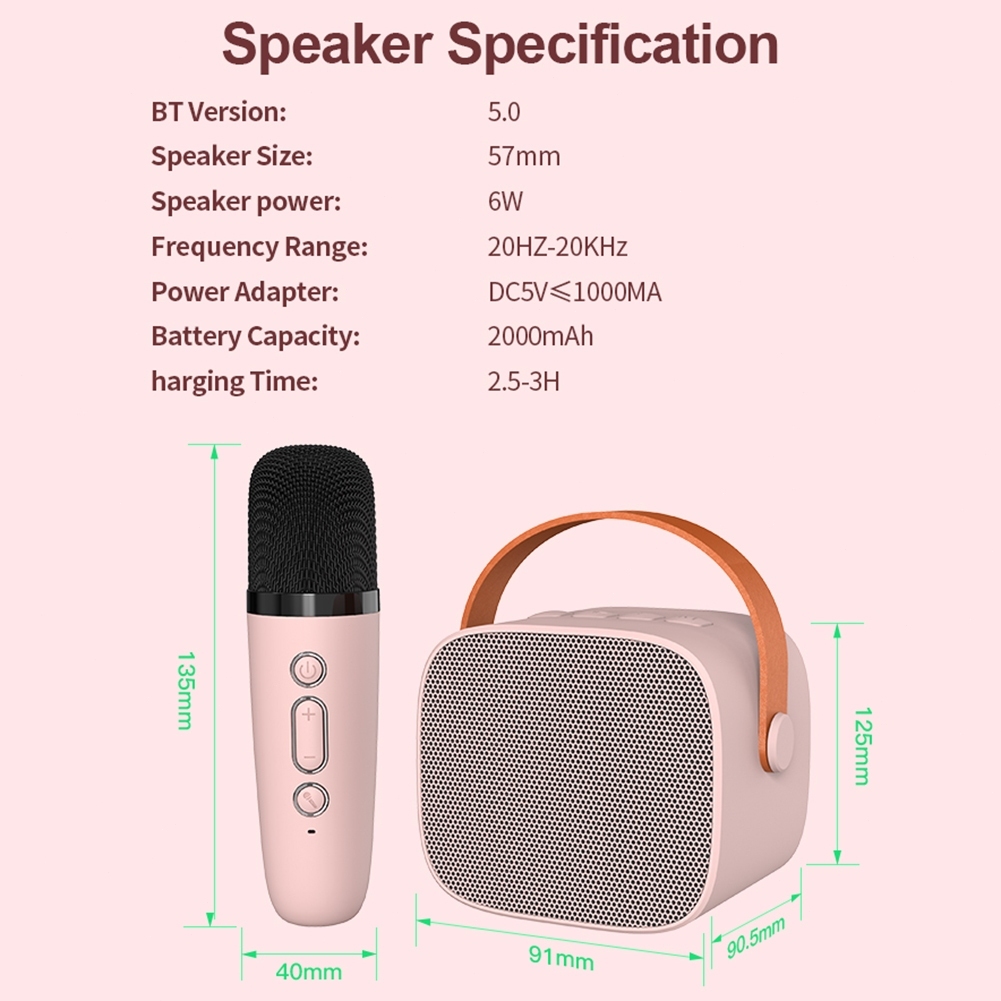 (COD)♫[Speaker mini bluetooth]♪ mini Karaoke Bass K1 Microphone Premium set lengkap speaker bluetooth mic wireless Dapat terhubung ke keponsel komputer-4