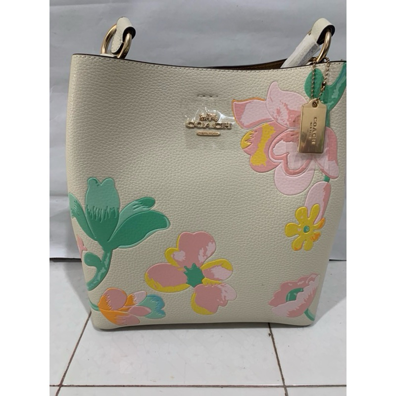 NEW Coach Town Bucket Bag With Dreamy Land Floral Print ori FO 100%
