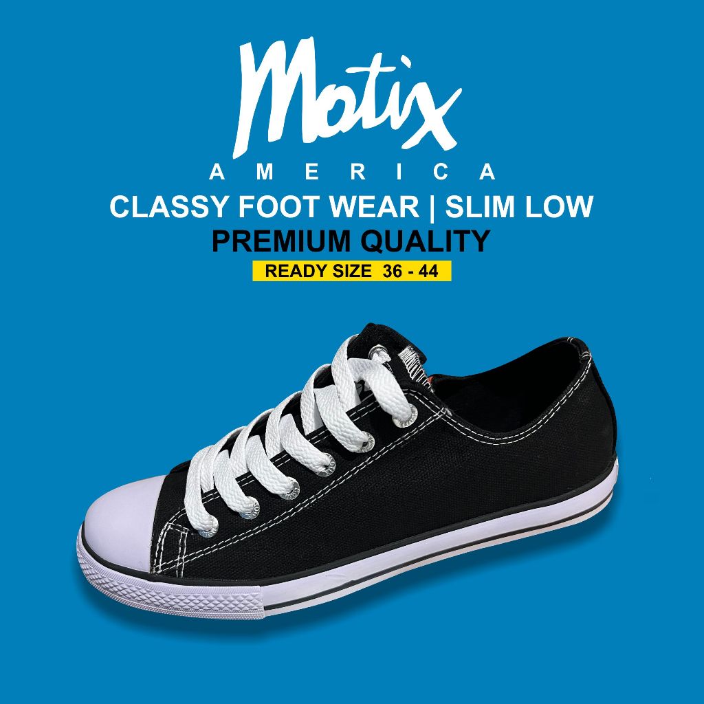 Motix America | Sepatu Sekolah | Sepatu Sneakers | Motix School SLIM LOW Original