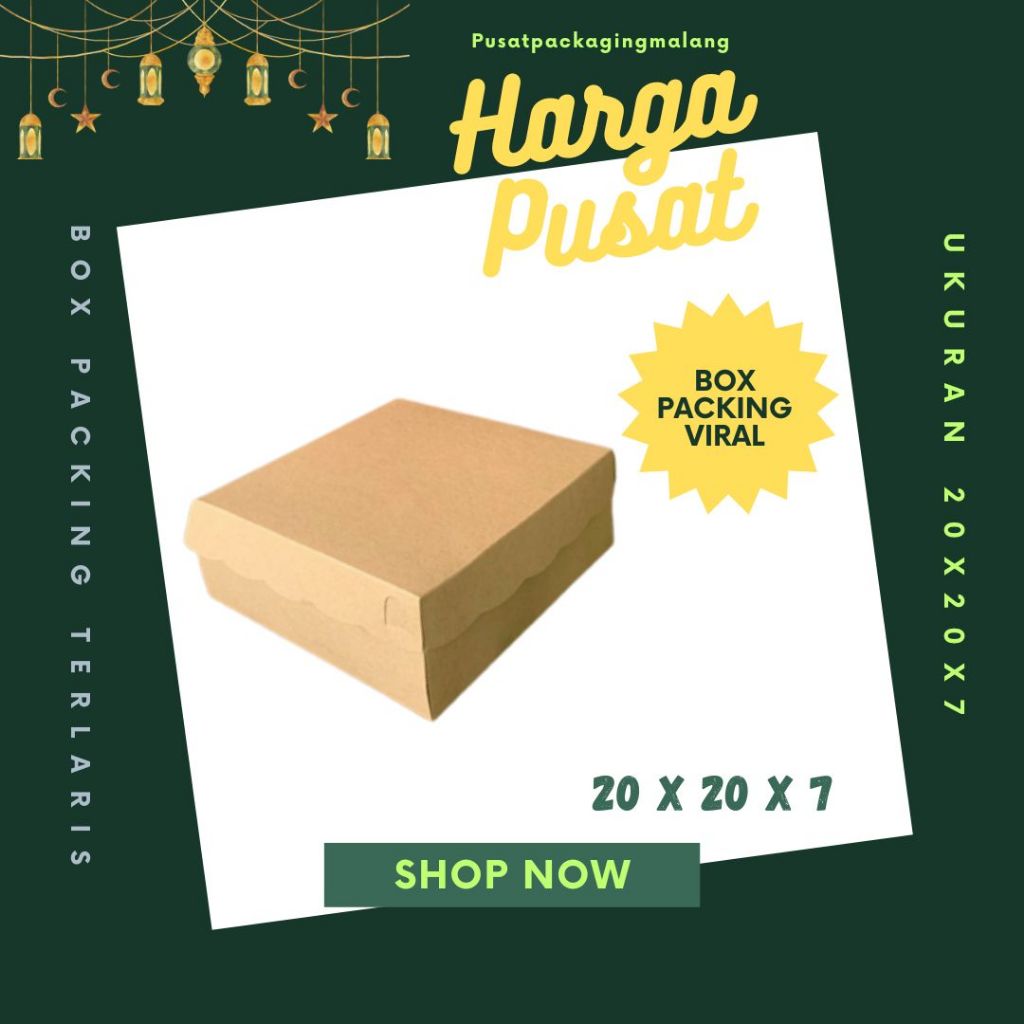 

Kardus Nasi Renda R10K 20x20x7 Box Kue Dus Makanan Packing Kotak Kemasan Karton