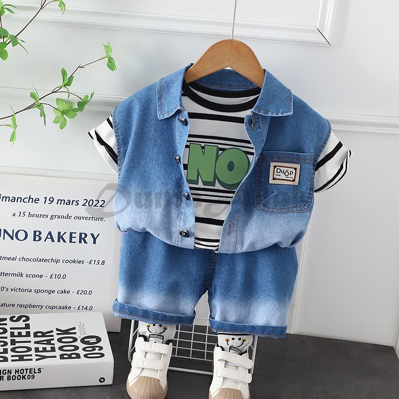 COD PAKAIAN ANAK LAKI-LAKI KEREN / SETELAN BAJU ANAK LAKI LAKI TERBARU / SETELAN BAJU DENIM ANAK LAK
