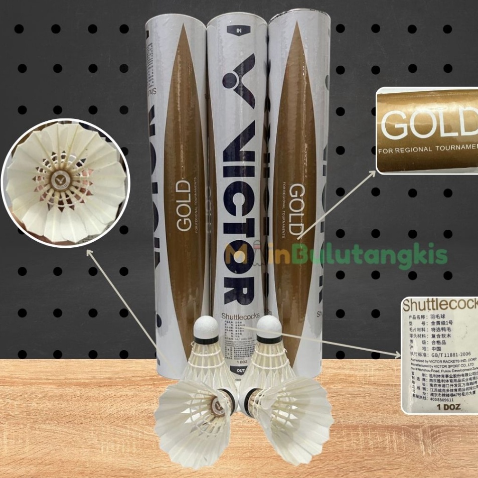 Imj Shuttlecock Badminton  Shuttlecock Bulutangkis Victor Gold 1  Aerosensa 5