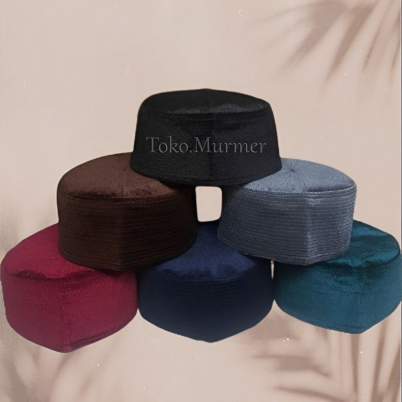 Peci Songkok Kopiah Beludru Bani Hasyim Premium Kopiah Haji Habib Syech Ustad, Dewasa & Anak-anak
