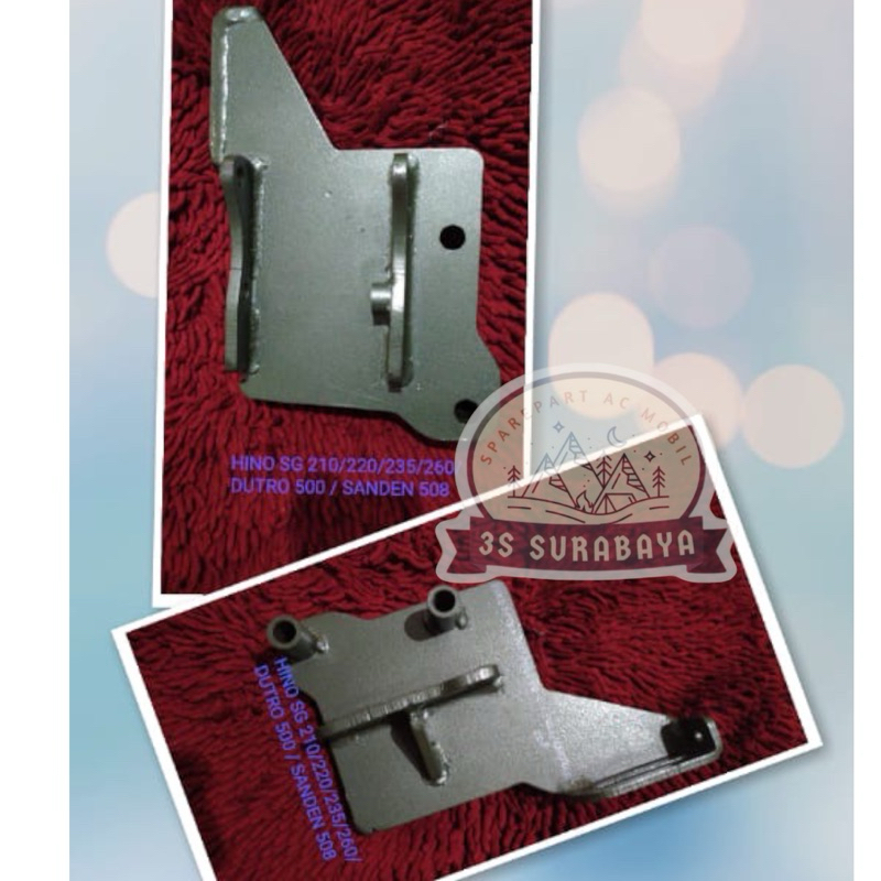 Breket Hino SG 210 / 220 / 235 / 260 Dutro 500 Pasang Sanden 508 Ac truk (Baru/New) Dudukan Compress