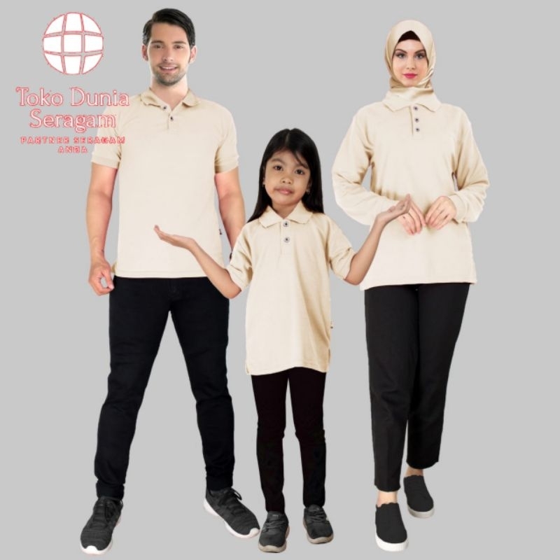 POLO SHIRT / KAOS POLO / POLO COKLAT SUSU  /COUPLE SHIRT/KAOS SERAGAM/KAOS SERAGAM KELUARGA/KAOS POL