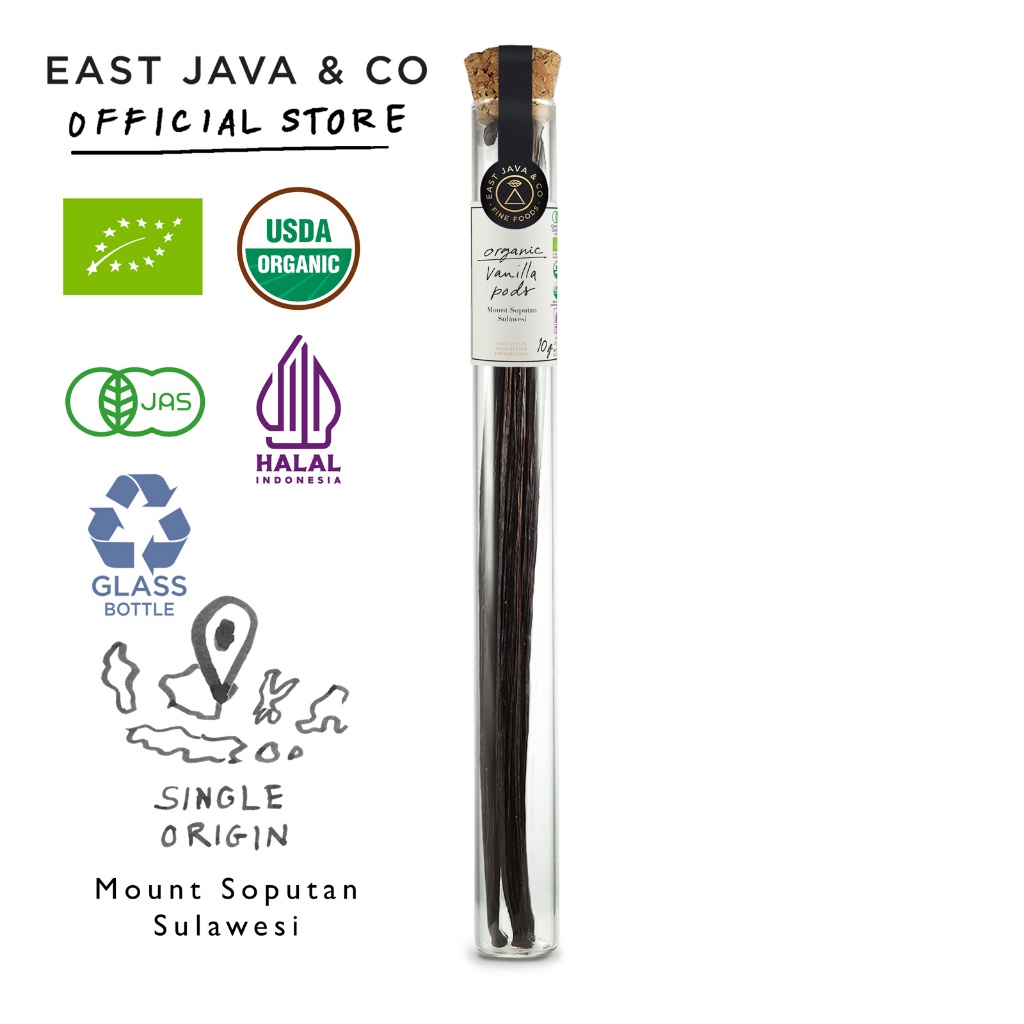

East Java & Co Organic Vanilla Pods - 10g (Biji Vanilla Organik)