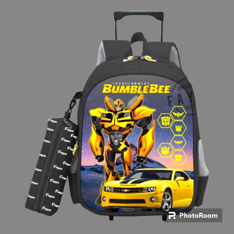 COD Tas Ransel Trolly Sekolah Anak Laki Laki Untuk Kelas TK Dan SD Motif Karakter Kartun Transformer