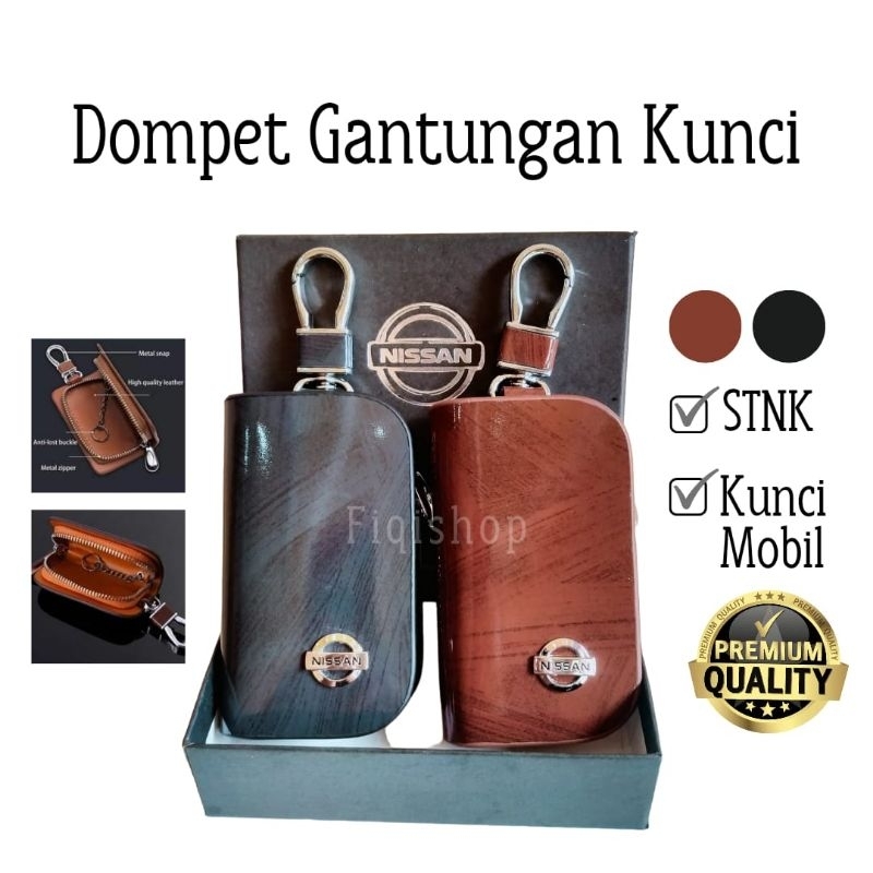 Gantungan Kunci Mobil Nissan Dompet Remot Mobil Dompet Kunci Mobil Nissan Motif Wood