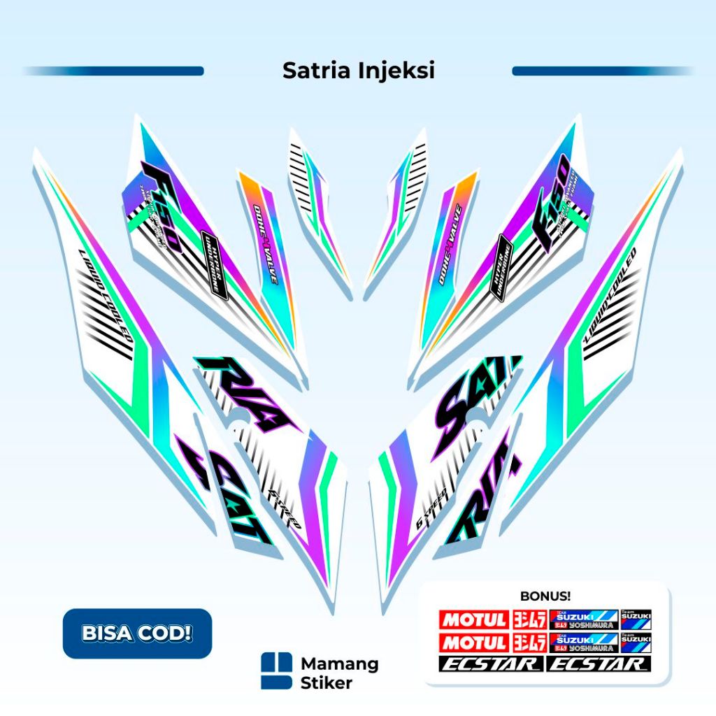 Striping Satria FU Injeksi Variasi (20) F150 R150 Custom Original Raider Aksesoris Api Speed Karbu 2