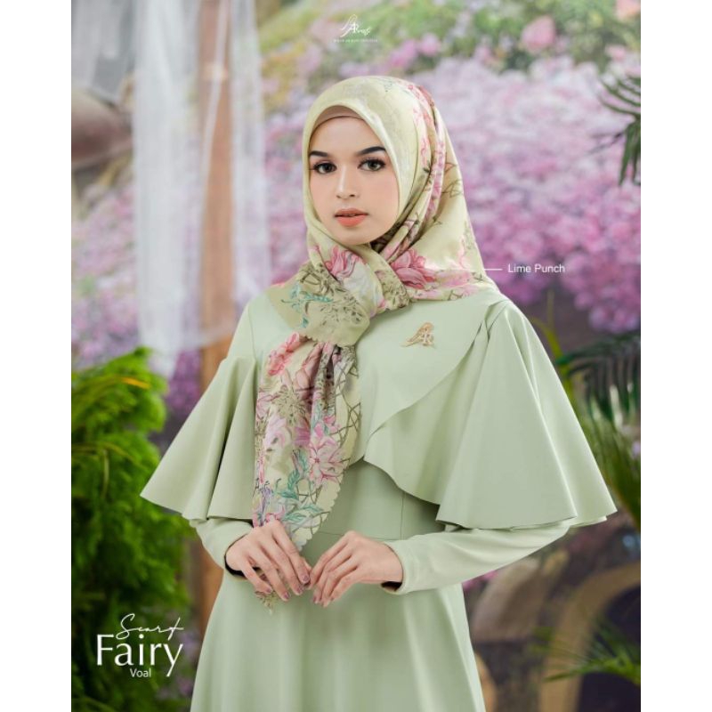 HIJAB ARRAFI//Jilbab segiempat motif//Hijab segiempat voal motif terbaru fairy scarf ORI by ARRAFI