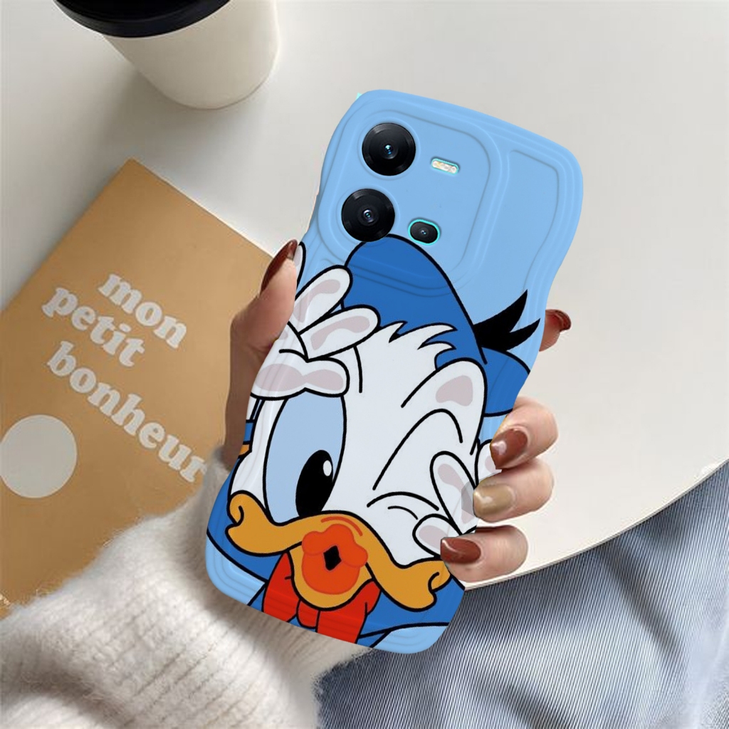 SOFTCASE WAVY WAVE SILIKON SOFT CASE CASING MODEL GELOMBANG MOTIF CARTOON Donald Duck  FOR  VIVO Y12